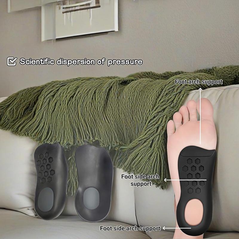 Arch Support Insoles for Men and Women - Plantar Fasciitis Relief, Flat Feet Orthotic Inserts for Over Pronation, High Arch, Heel Pain - Sport & Work Shoe Insoles, Black and White, 2 Pairs