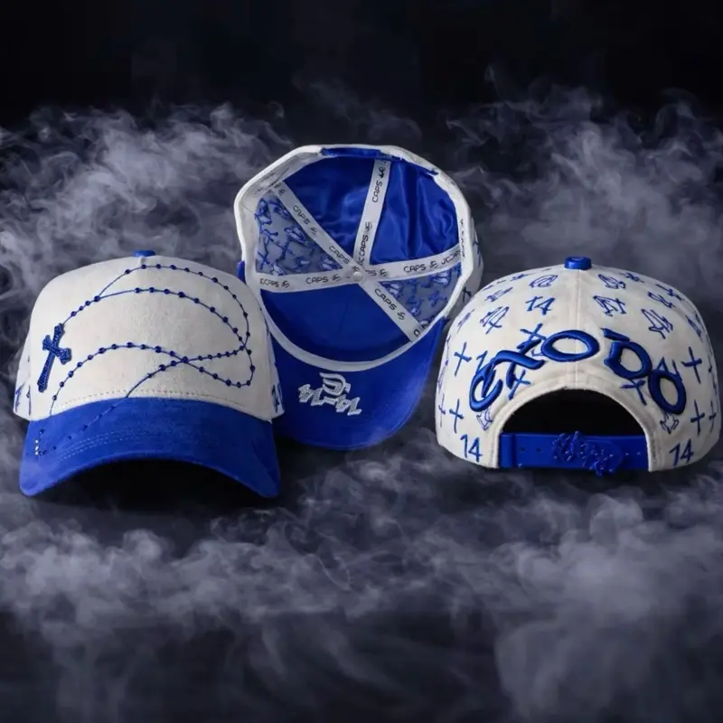 JC CAPS “ÉXODO 14-14 ROSARIO” BLUE SUEDE LIMITED - NEW ️ FAST SHIPPING- No-box