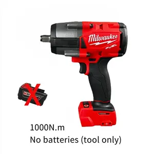 18V Brushless Cordless 1/2" Impact Wrench, 1000N.m High Torque Power Tool for Car Repair, Lug Nut Removal (Tool Only, Battery-Compatible)