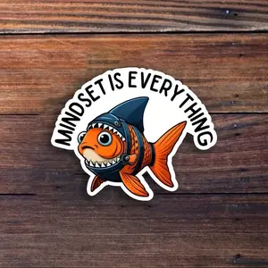 Motivational Fish Pattern Car Sticker, Vinyl Self Adhesive Decal, Decorative Sticker for Car, Truck, Laptop, Window, Room Decor, Decal For Cars, Car Decals, Bumper Sticker
