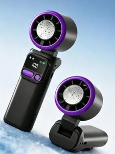 Portable Fan Handheld High-Speed Fan 199-Speed Adjustable Foldable Summer Travel Vacation Essential Outdoor Activities Cooling Fan