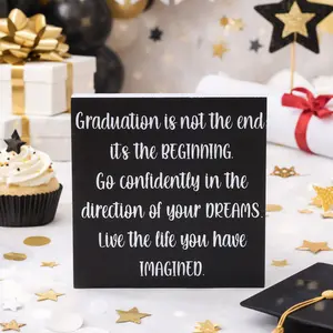 1PC Graduation Season Square Foam PVC Ornament Decoration Congrats Grad Gift for Family And Friends, Perfect for Congrats Grad Party Decor Home Decorative Ornament