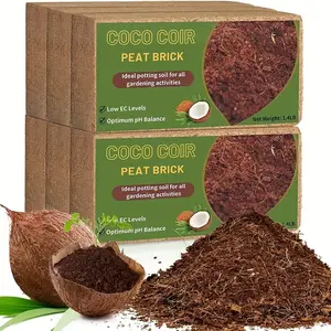 3-Pack Coconut Coir Bricks – Organic Growing Medium, Great for Plants