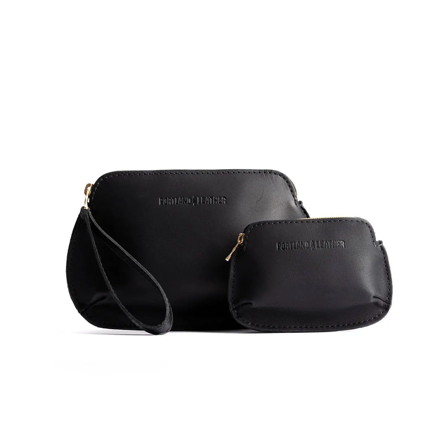 Portland Leather Pinch Pouch, Compact Shape, Multi-Size Options, Zipper Closure