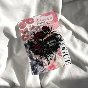 Gothic Romance Bookish Phone Grip | Red Rose Open Book Griptok Holder | Dark Academia Phone Stand | Vintage Literary Accessory for Kindle | Reader Gift