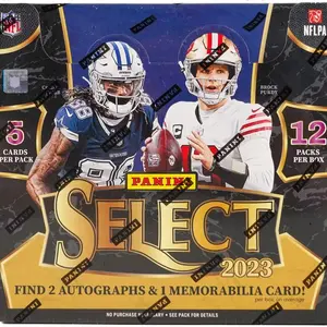 2023 Select Football Hobby Box - 12 Packs per Box / 5 Cards per Pack - Ripped and Shipped or Shipped Factory Sealed