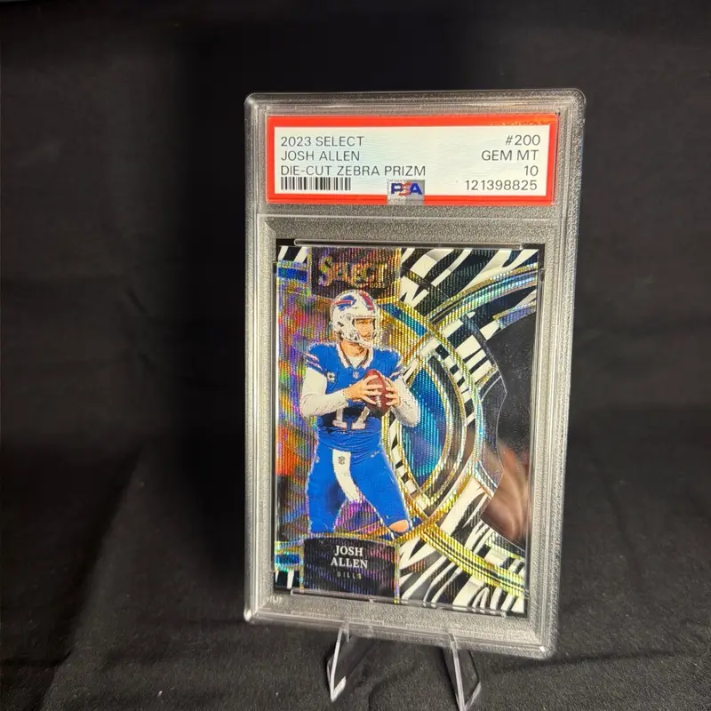 2023 Select Zebra Die Cut Josh Allen PSA 10 - Gem MT #200 Prizm Card