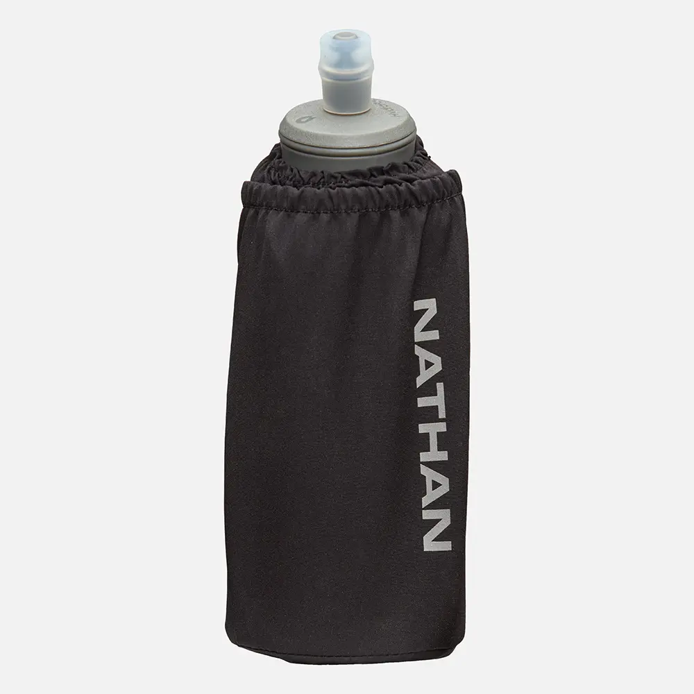 NATHAN Pinnacle Soft Flask Insulated Handheld 18oz BPA-Free Water Bottle with ExoDraw Technology & Grip-Free Strap for Hydration