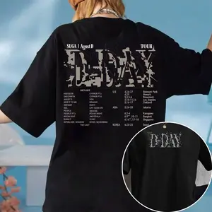 Agust D D Day Tour T-shirt, SUGA D Day Album SetList Shirt, Agust D Tee, Min Yoongi T-Shirt and sweatshirt for men and women.