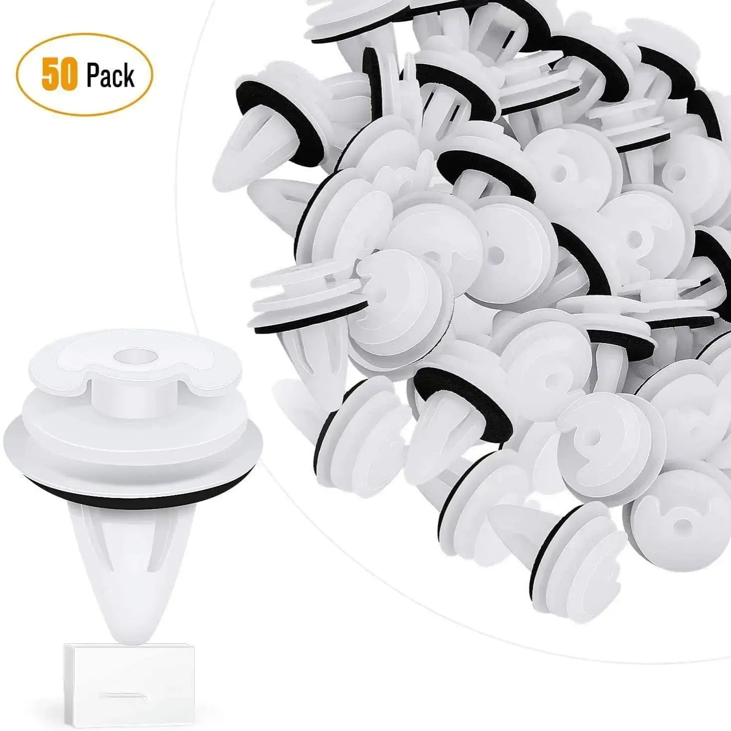 Nilight 50 Pcs Automotive Replacement Car Door Trim Panel Retainer Clips, 18mm Hole 9mm Head Plastic Car Interior Fasteners for BMW