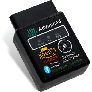 OBD2 Diagnostic Tool, ELM327 V2.1 Code Reader for Real-time , Mini Anti-interference Scanner for Reset Clear Engine Light, Universal for IOS Android Windows (Black)