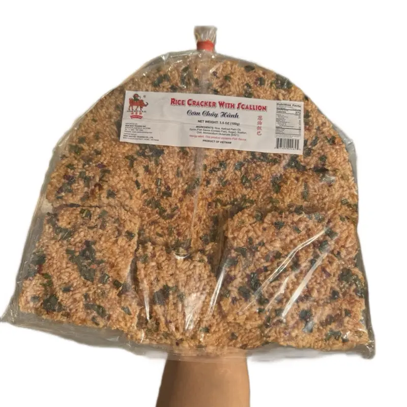 Crisp Onion Fishsauce Rice Craker 500g/bag - Cơm cháy đáy nồi mắm hành 500g/túi Snack Crispy