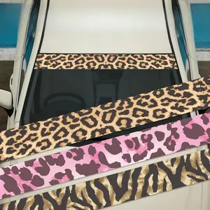 Leopard & Zebra Pattern Car Windshield Sticker, All Weather UV Protective Privacy Window Film, Car Truck Universal Sunshade Film, Car Window Shades, Semi Truck Sunshade