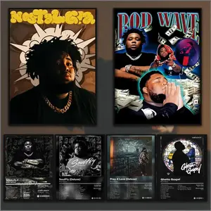 R-Rod W-Wave Music Album Cover Singer Cool Fashion Artistic Poster HD Sticky Waterproof Wall Art High Quality Print Aesthetic Home Living Bedroom Bathroom Hallway Decor Trendy Room Decoration Easy-To-Apply Gift Durable