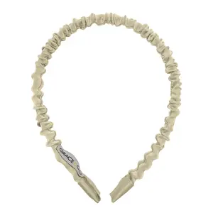 Lilli Skinny Ruched Satin Headband - Hazel
