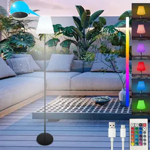 Solar Floor Lamp with RGBW Dimming, USB Charging - Ideal for Courtyard Ambiance and Outdoor Camping, IP65 Waterproof Design Included Stable Work Wonderful Moments