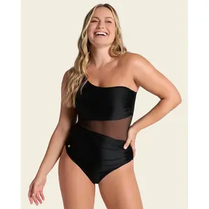 Leonisa Luna Radiant One-Shoulder One-Piece Shaping Slimming Swimsuit