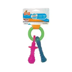 Nylabone® Teething Puppy Chews™ Bacon Flavor Teething Pacifier Chews Puppy Toys X-Small