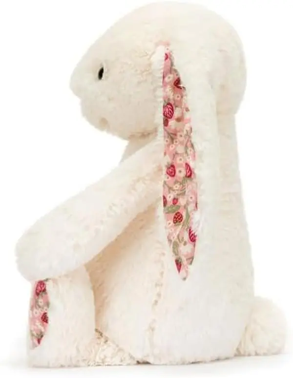 Jellycat Blossom Cream Bunny, Berry, Medium Stuffed Rabbit Stuffed Animal Gifts