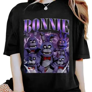 Vintage Fnaf Bonnie Shirt, Five Nights at Freddy Shirt, Unisex, Short Sleeve