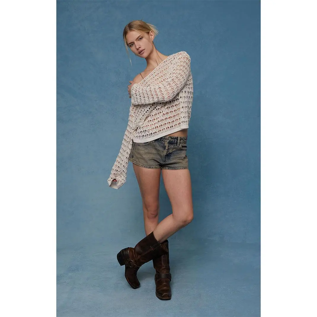 Pacsun Women's Tatum Ultimate Low Rise Jean Micro Shorts Tinted Brown