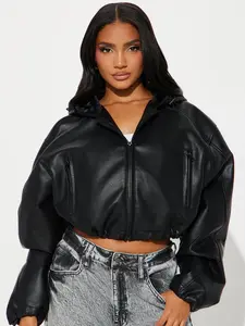 Young Mogul Faux Leather Jacket - Black