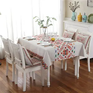 Imitation Linen Dining Chair Cushion, Seat Pad, Backrest Cushion, Pillowcase, Tablecloth, Multi-Purpose Cover Towel