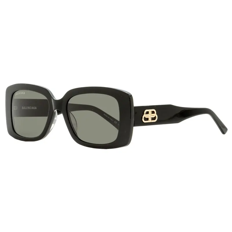 Balenciaga Sunglasses BB0048S 002 Black Gold Square WITH CASE Amazon.com: Balenciaga Square/Rectangle Sunglasses Havana  main image 4