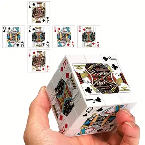 Magic Cube 3x3x3 Puzzle Cards, Jqk Stress Relief, Professional Competition Accessories, Smooth Comfort Twist, Brain Training Gift