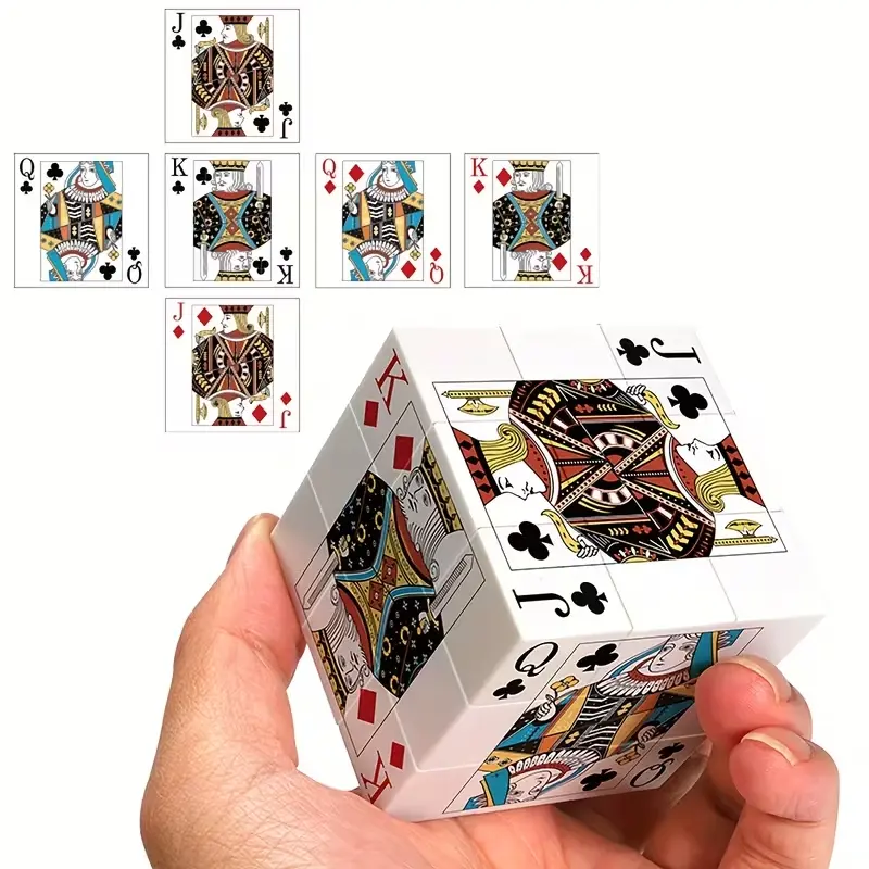 Magic Cube 3x3x3 Puzzle Cards, Jqk Stress Relief, Professional Competition Accessories, Smooth Comfort Twist, Brain Training Gift