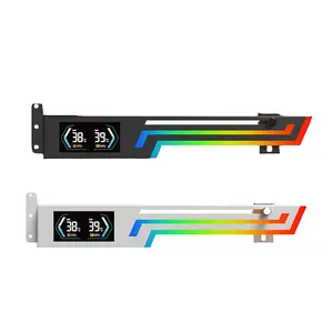 Adjustable Lap Desk with Storage and Fan Horizontal Video Card Bracket Digital Display ARGB Shengguang Synchronization Sea View Digital Display Version ARGB Black