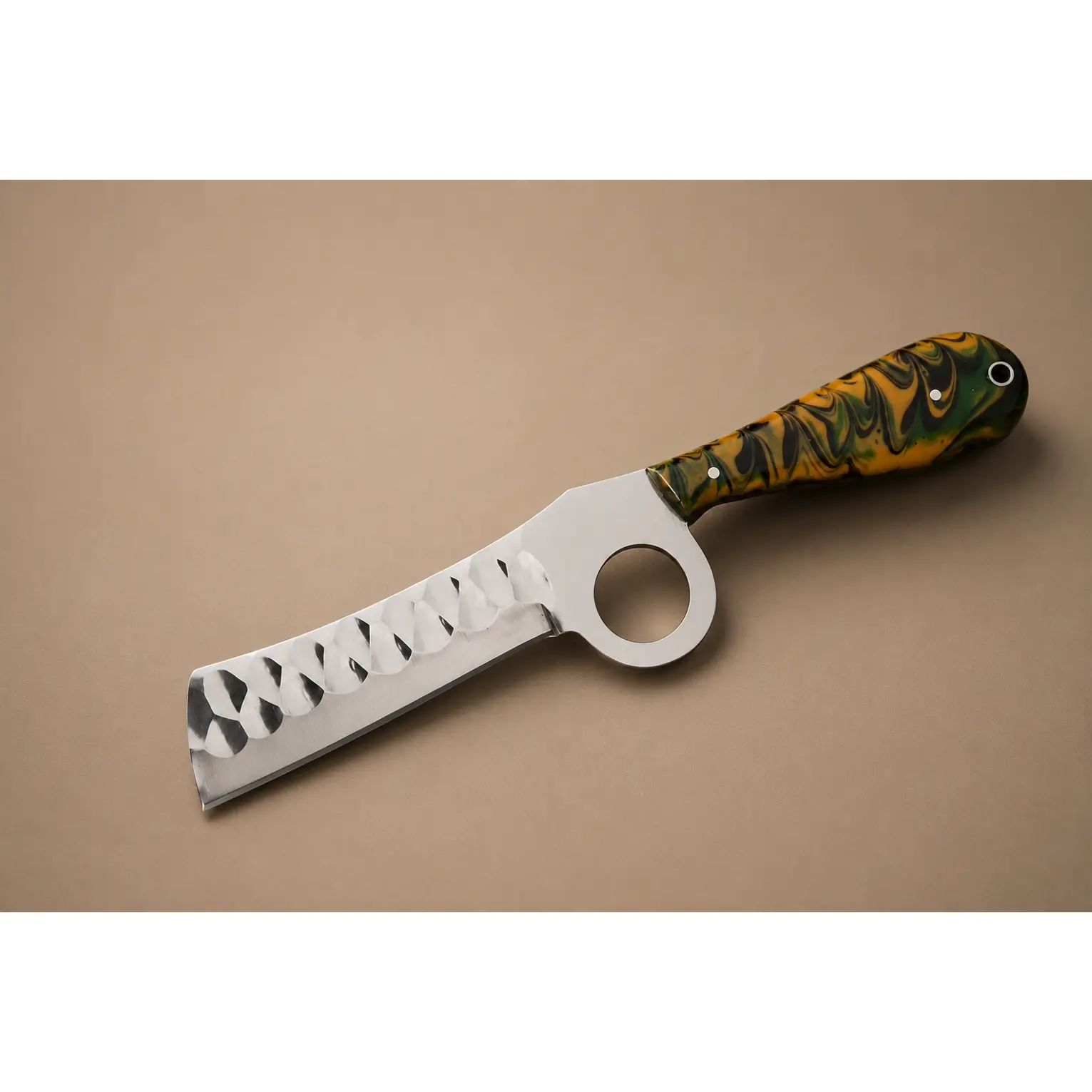 Hand Forged Railroad Steel Outdoor Utility Knife – Rustic Western Handmade EDC with Leather Sheath