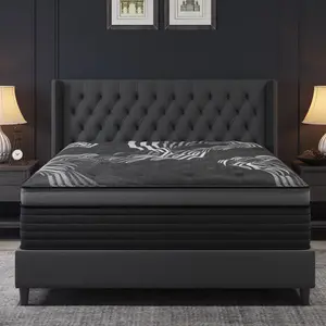 14/12 Inch Gel Memory Foam Mattress Hybrid Pocket Spring Twin Full Queen King Bed Mattress In A Box, Euro Top Medium Firm for Back & Lumbar Support, Individual Pocket Spring Bed for Motion Isolation & Fiberglass Free