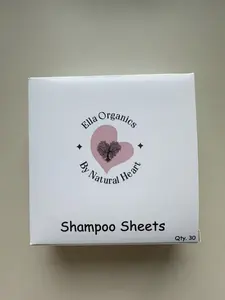 Ella Organics by Natural Heart 100% Dissolvable Shampoo Sheets Water Activated Plastic-Free Travel-Friendly Eco-Conscious Haircare 30 Sheets