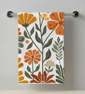 Floral Boho FCK Tru Kitchen Towel - Funny Retro Flower Tea Towel - Subtle Anti Trup - Liberal Home Decor - Anti Conservative Gift - Fdt - Liberals - FCK Donald Tru