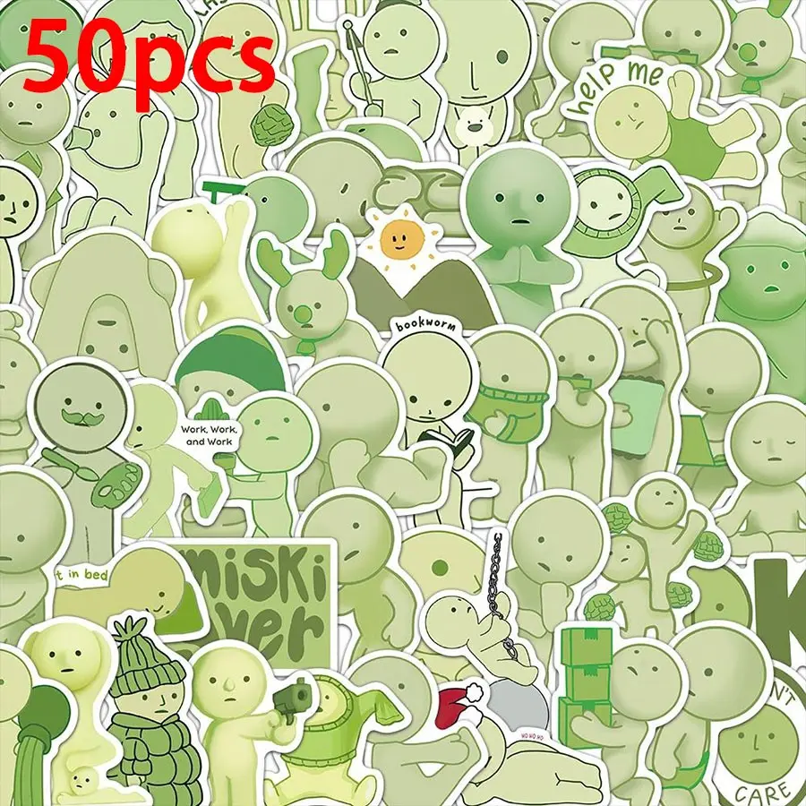 Cartoon Smiski Corner Sticker, 50pcs/set Cute Cartoon Decorative Sticker, DIY Decals for Water Bottle, Laptop, Phone Case, Scrapbooking, Journal Making, Screen Protector