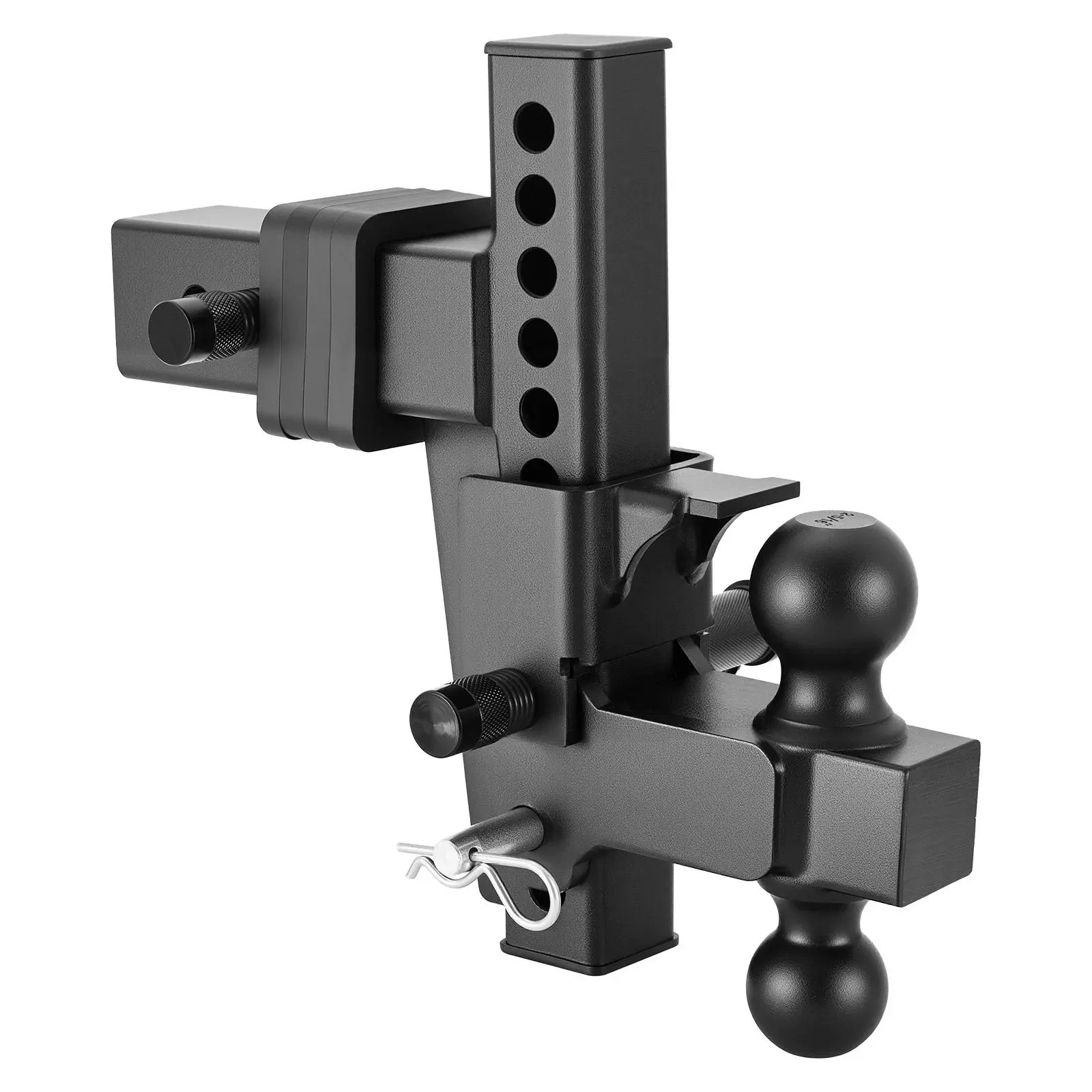 【Summerfinds】VEVOR Adjustable Trailer HitchFit 2.5 Inch ReceiverTrailer Hitch Mount with 2 Inch & 2-5/16 Inch Balls21000 lbs GTW9 Inch DropTowing Ball Mounts for RVsOff-Road Vehicles and TrucksBlack