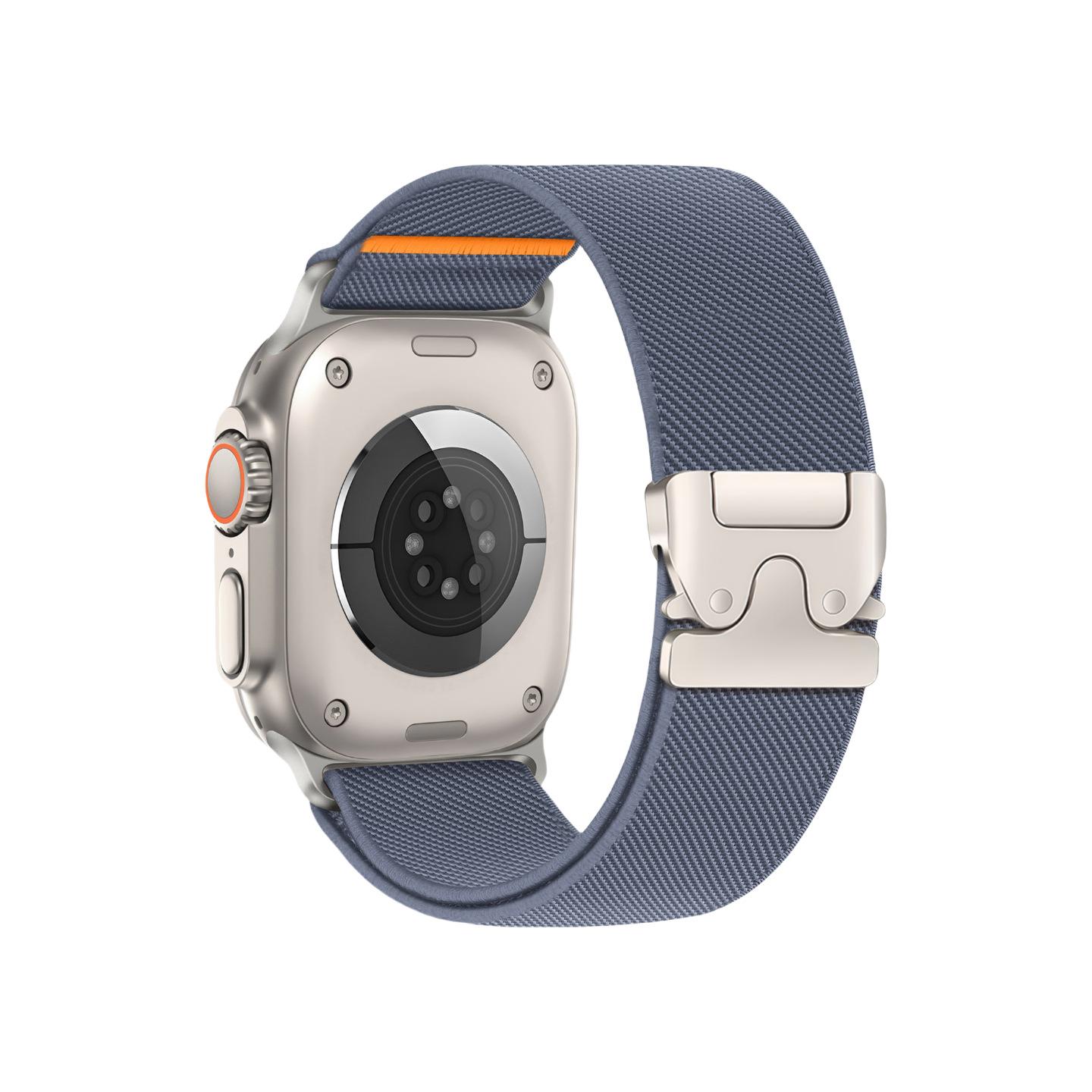 iWatch Band Parachute Buckle Nylon Stretchy Nylon Loop Strap Compatible With Ultra 3 Ultra 2 Ultra 49mm Series 11 10 9 8 7 6 SE 38mm 40mm 41mm 42mm 44mm 45mm 46mm Adjustable Comfortable Durable Lightweight Smartwatch Strap Daily