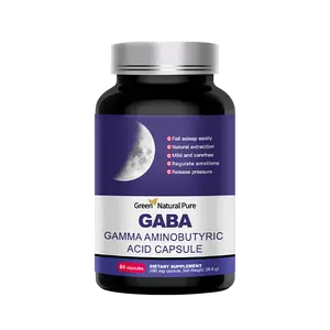 Green Natural Pure Natural Sleep Capsules - 60 pills - Gamma-aminobutyric acid (melatonin-free)