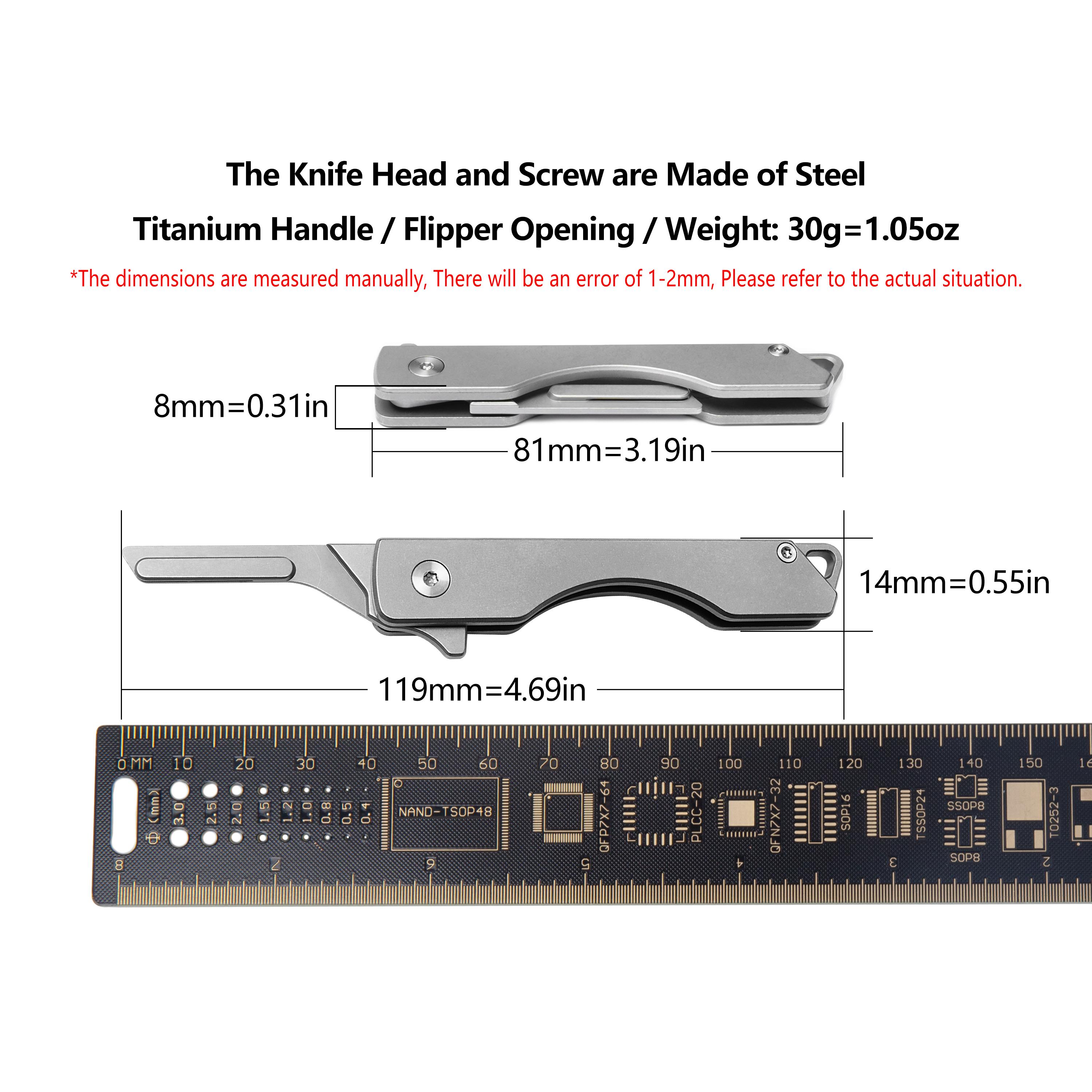 Mini pocket knife, outdoor portable cutting tool, With 10pcs Replacement Blades