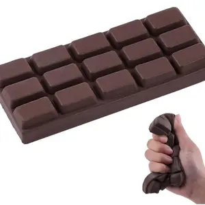 Slow Rebound Chocolate Bar Soft Toy, Realistic Chocolate Squeeze Toy, Plush Elastic Stress Relief, Perfect for Relaxation and Parties, Stretchy Squishies