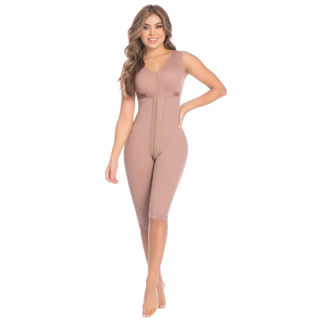 Post Operative Shapewear REF. 09052 - 100% Lycra High Compression Girdle with Perineal Opening & Bra Integration for Post-Op Recovery