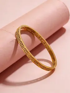 1 stainless steel Greek fret bracelet, perfect for banquets, feasts, and traditional festivals, and also a perfect gift for family members, Exquisite bracelet