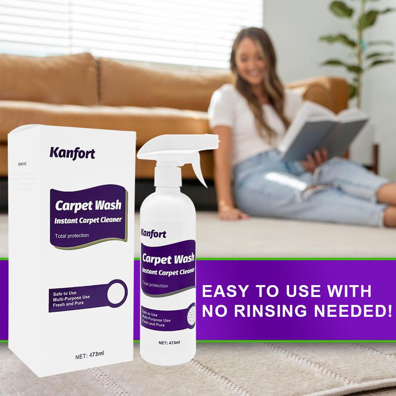 Professional Carpet Cleaner Spray – 16OZ/473ml Each Deep Cleaning Foam for Rugs, Upholstery & Fabric – Removes Stubborn Stains, Dirt & Pet Messes – No-Rinse, Fast-Drying & Odor-Eliminating Formula – Perfect for Homes, Offices & High-Traffic Areas