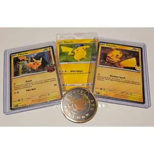 Pikachu Holo Trio + Pokémon Day Coin Bundle *NM