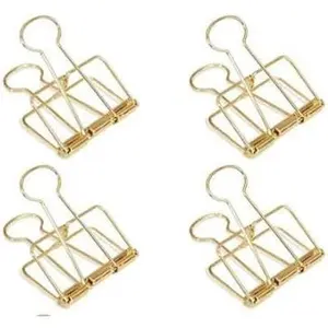 4 count  Hollow Out Long Tail Wire Binder Clips Paper Binder Clip Large Binder and Paper Clips Small in Size and Light in Weight,Clips, Clamps,Office Products Tape, Adhesives and Fasteners 51mm