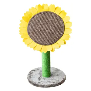 2-in-1 design Cat Scratching Post with Convertible Bed Tall Sisal indoor large