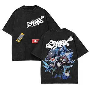 Ellen Joe - Zenless Zone Zero Vintage Washed Unisex Graphic Tees, ZZZ Casual Crewneck Short Sleeve Tee Men Gifts, Gift For Game Fan Fabric Menswear