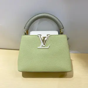 Pre-owned Louis Vuitton Capucines Nano Chip Version, Avocado Green Triple Color Block