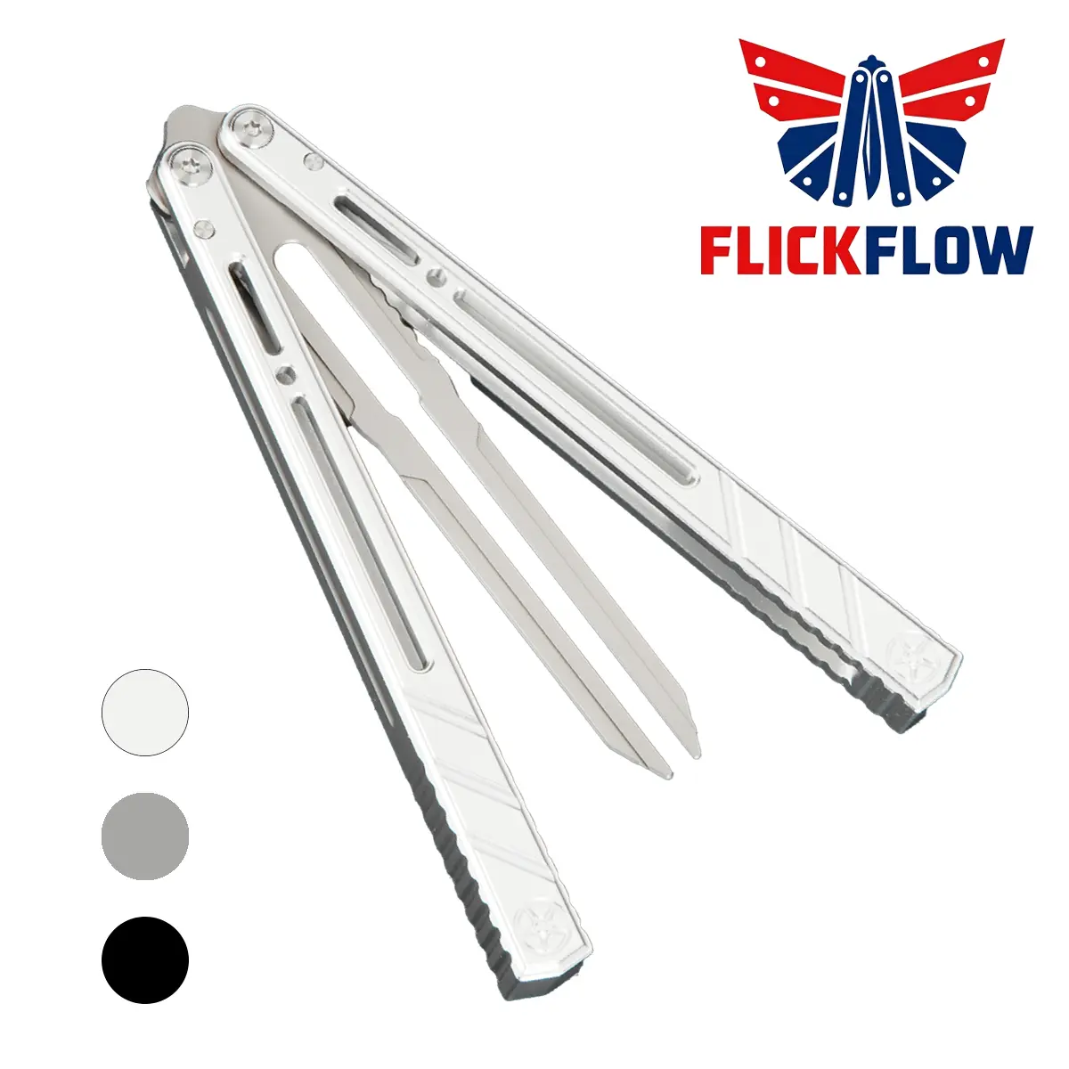 Balisong Flip Advanced Training Device Essential for Skill Enhancement Blade-Free Safety Trainer 6061 Aluminum Alloy Handle Non-Slip Design Suitable for Advanced Practitioners and Collectors High-Quality Collectible FF801